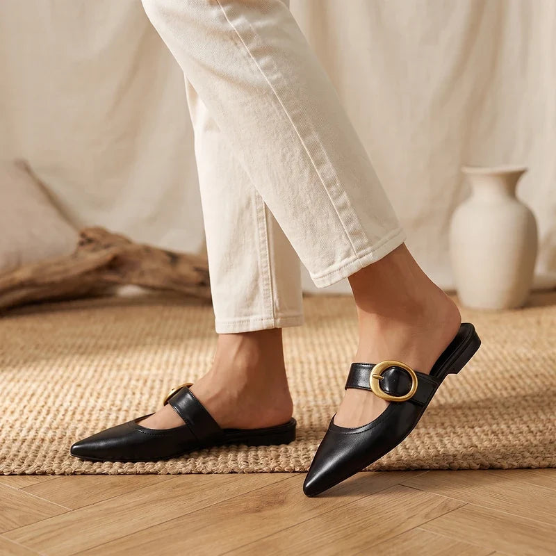 Ines Buckle Strap Flats