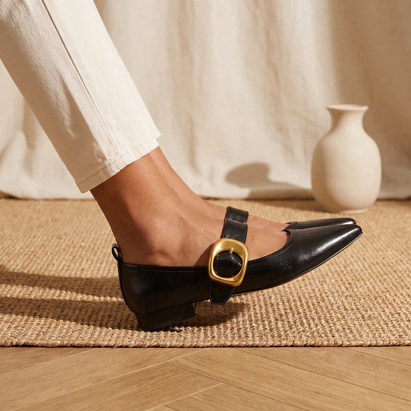 Ines Buckle Strap Flats