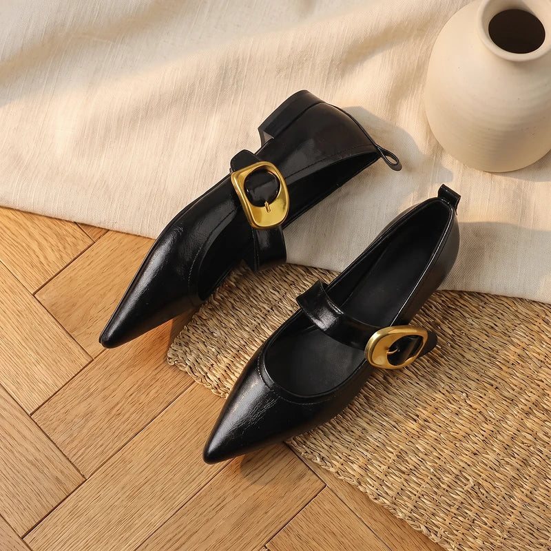 Ines Buckle Strap Flats