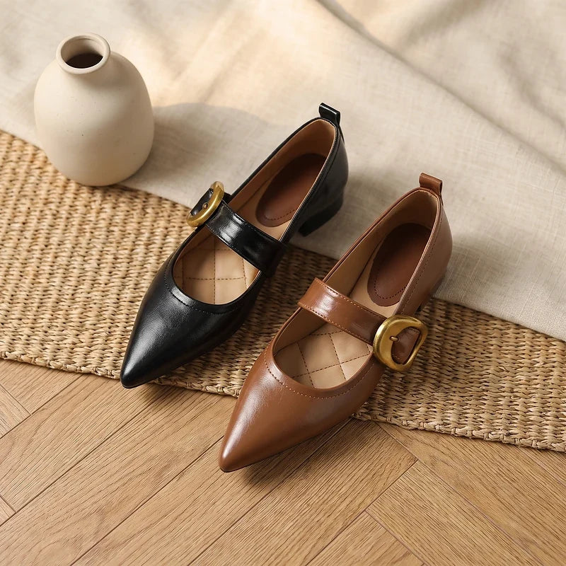 Ines Buckle Strap Flats