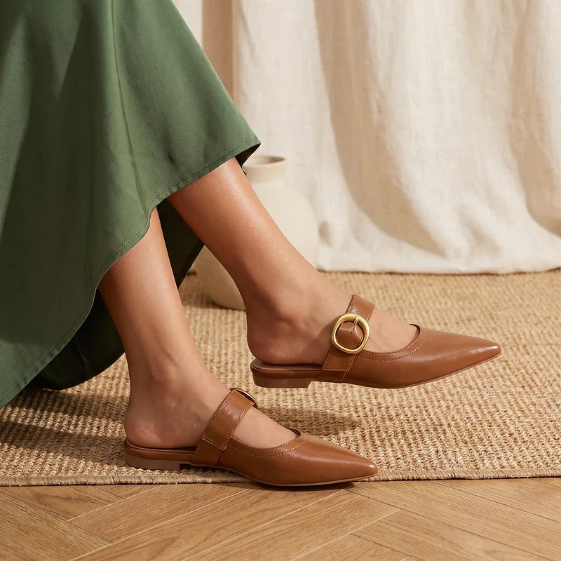 Ines Buckle Strap Flats
