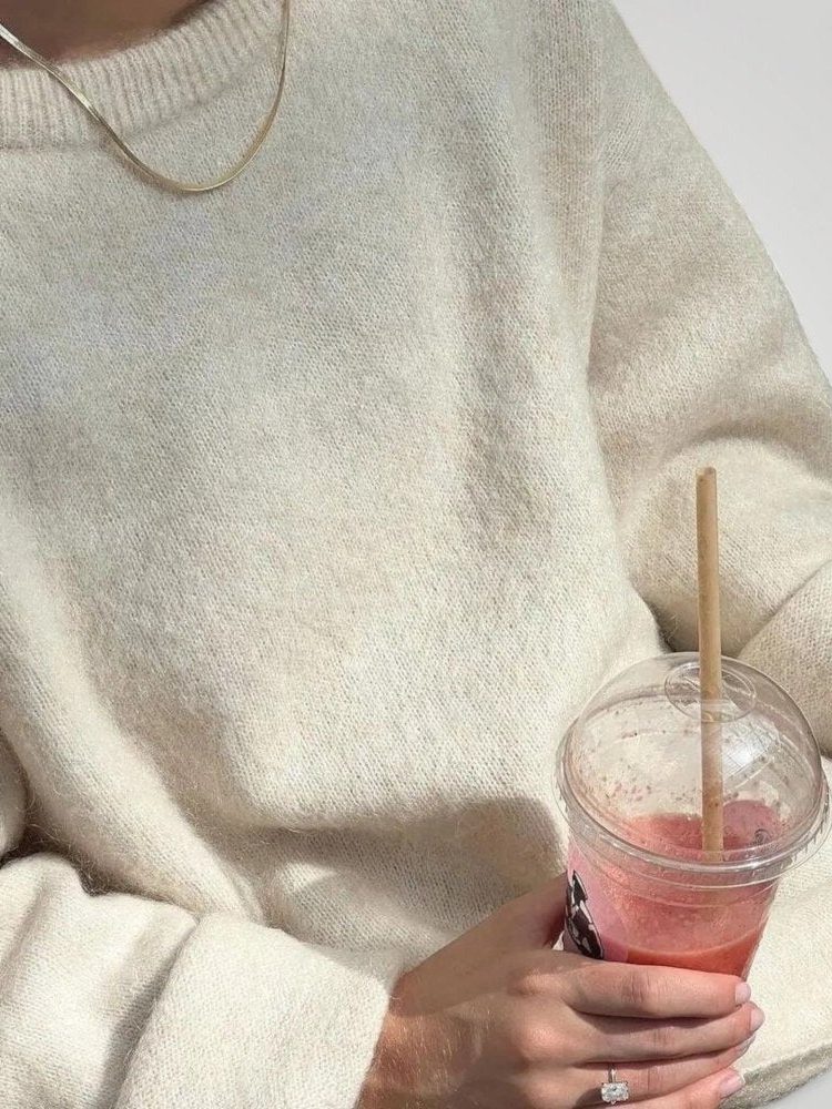 Leonarda | Oversized Sweater with Crew Neck and Long Sleeves for Women