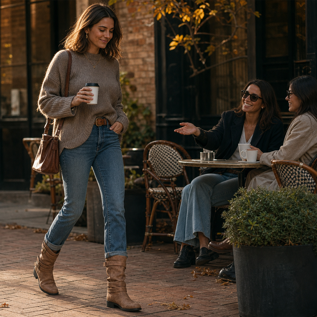 Bootara – Slouchy Buckle Mid-Calf Boots