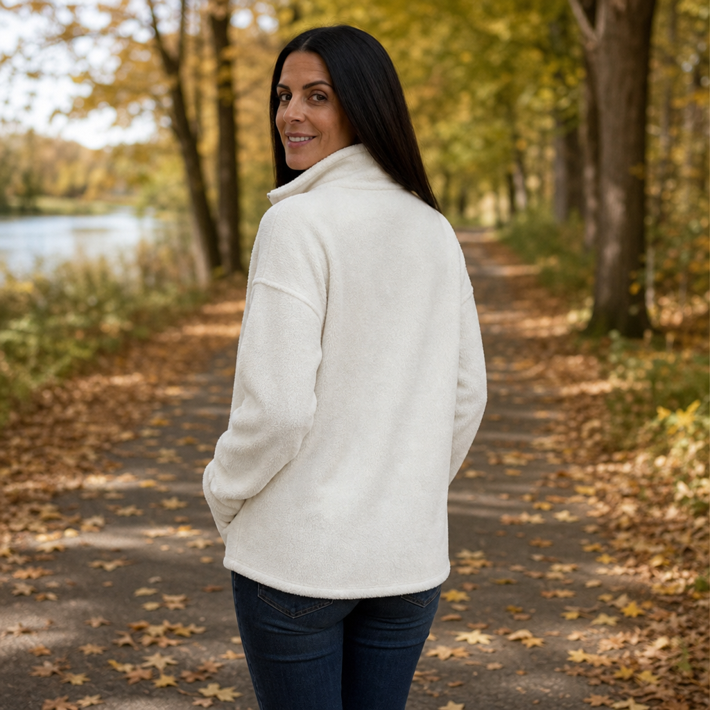 Easewell – Drop-Shoulder Quarter-Zip Pullover