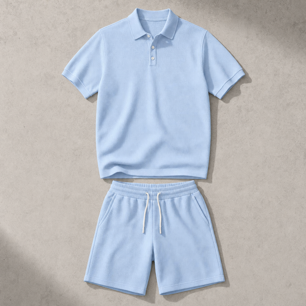 The Capri Knit Polo & Shorts Set