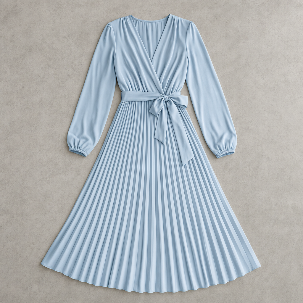 The Treviso Pleated Midi Dress