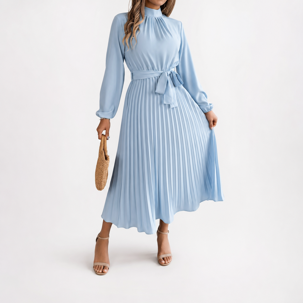 The Treviso Pleated Midi Dress