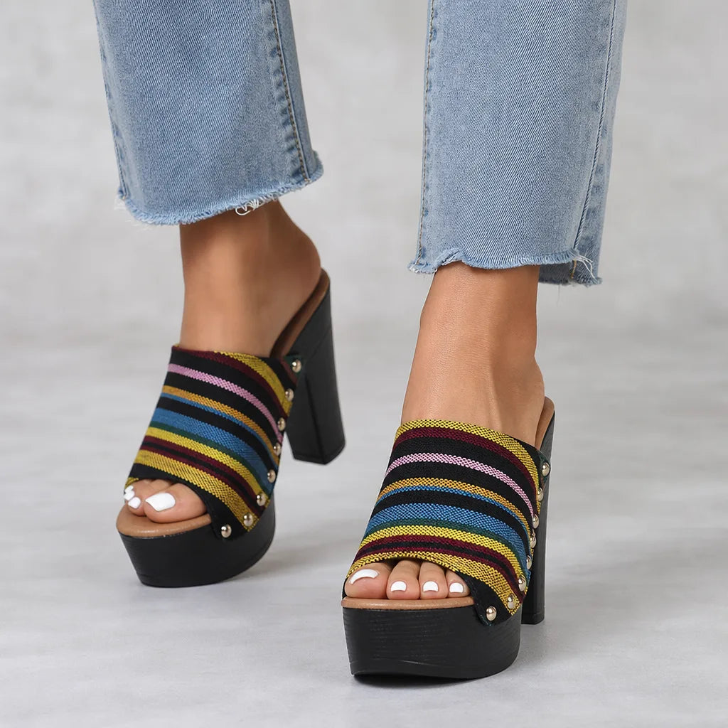 Lily | Women's Stud Platform Sandals