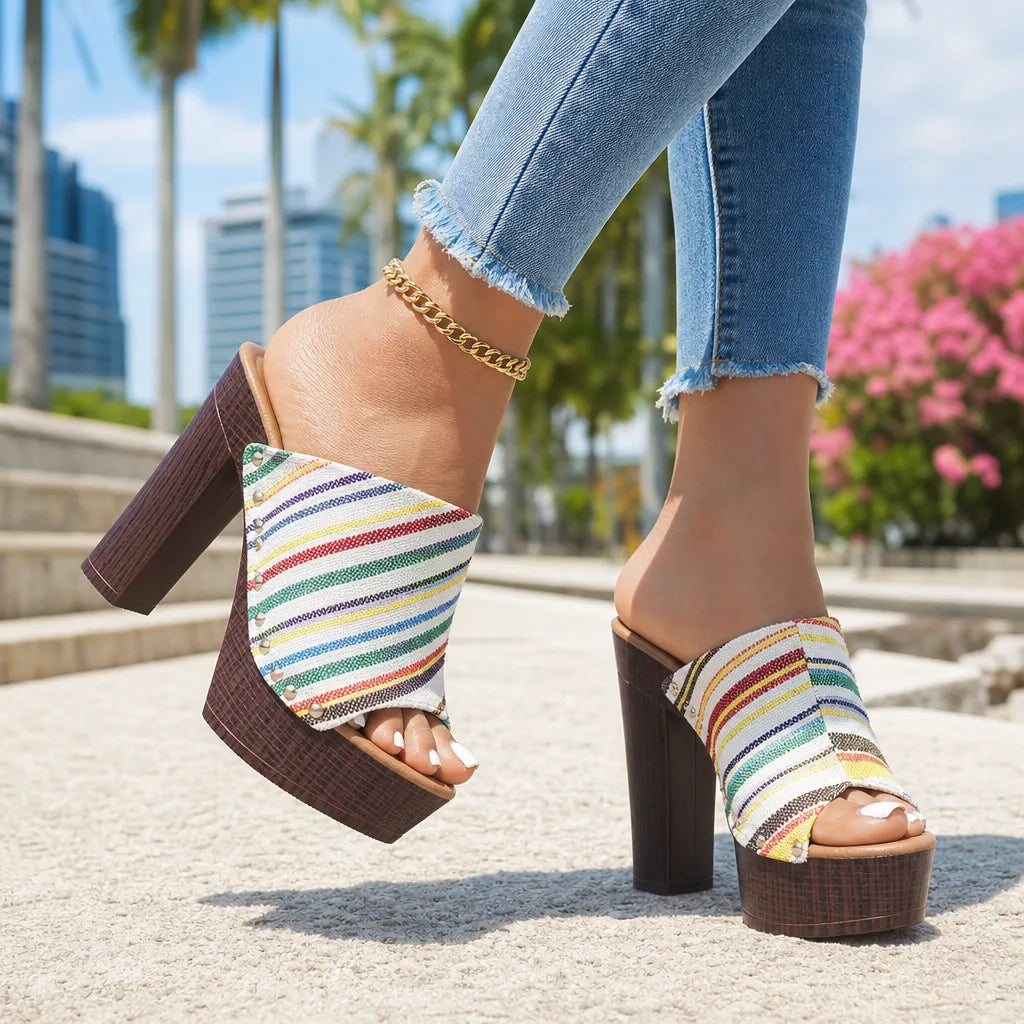 Lily | Women's Stud Platform Sandals