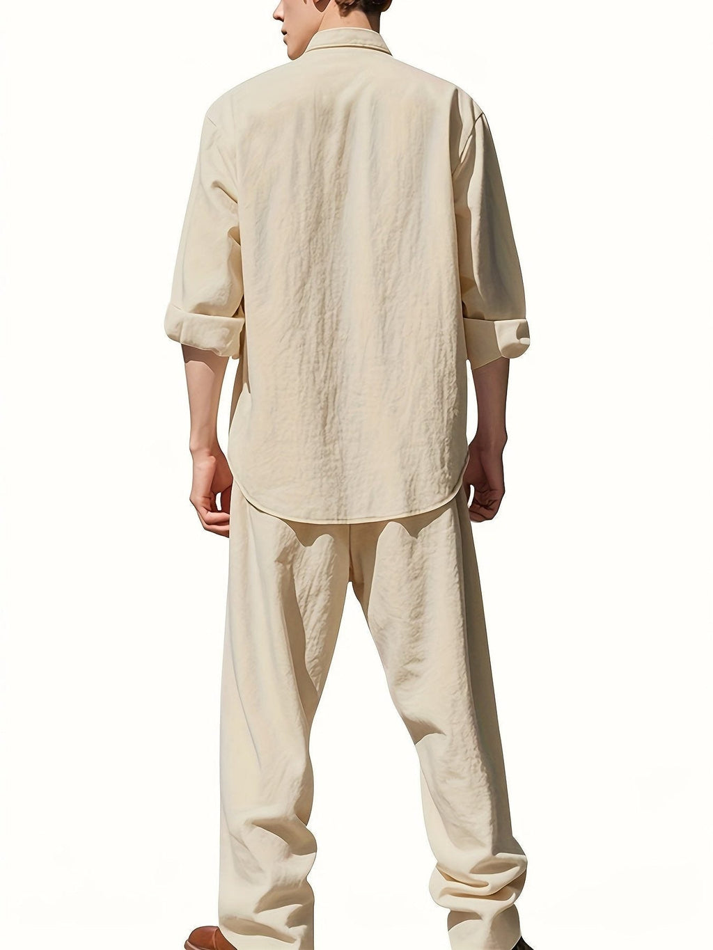Linen Button-Down Set for Men