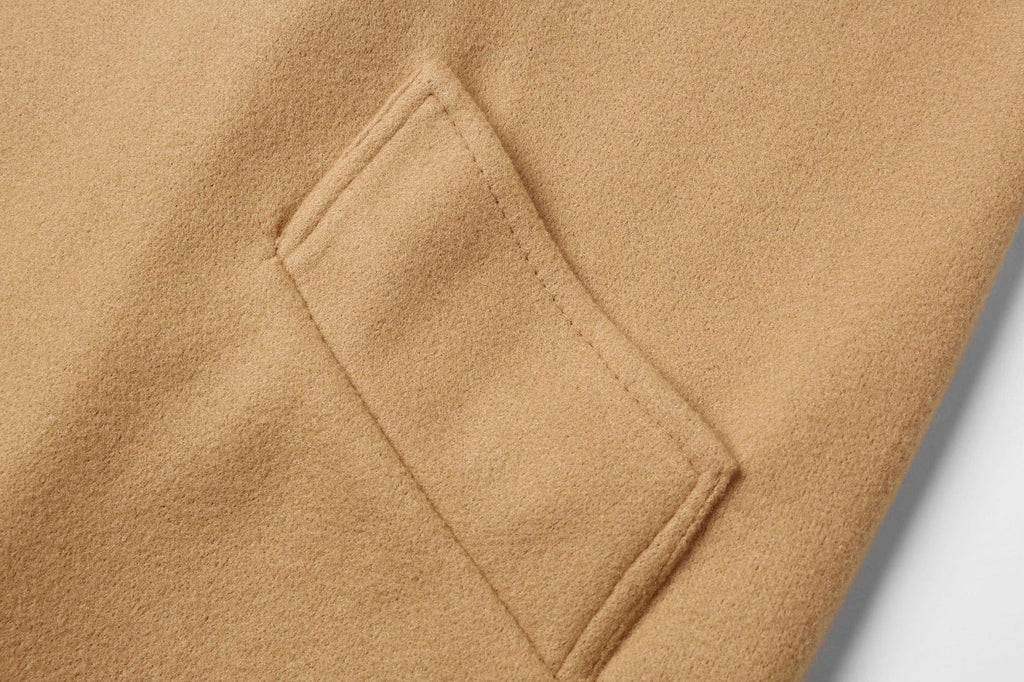 Women's Belted Wrap Coat with Wide Lapel Collar