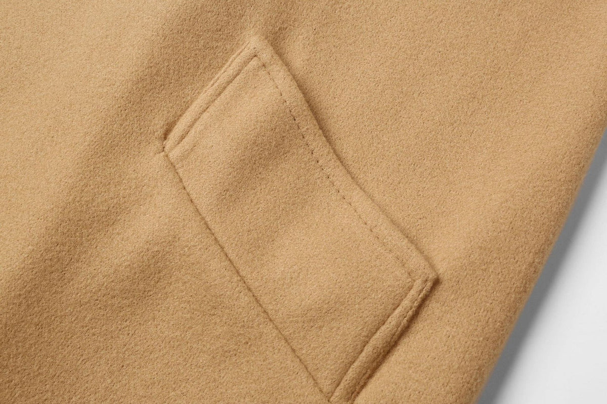 Women's Belted Wrap Coat with Wide Lapel Collar