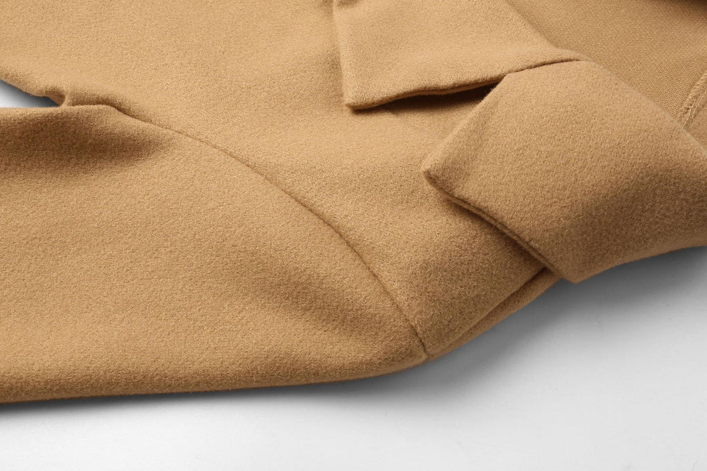 Women's Belted Wrap Coat with Wide Lapel Collar