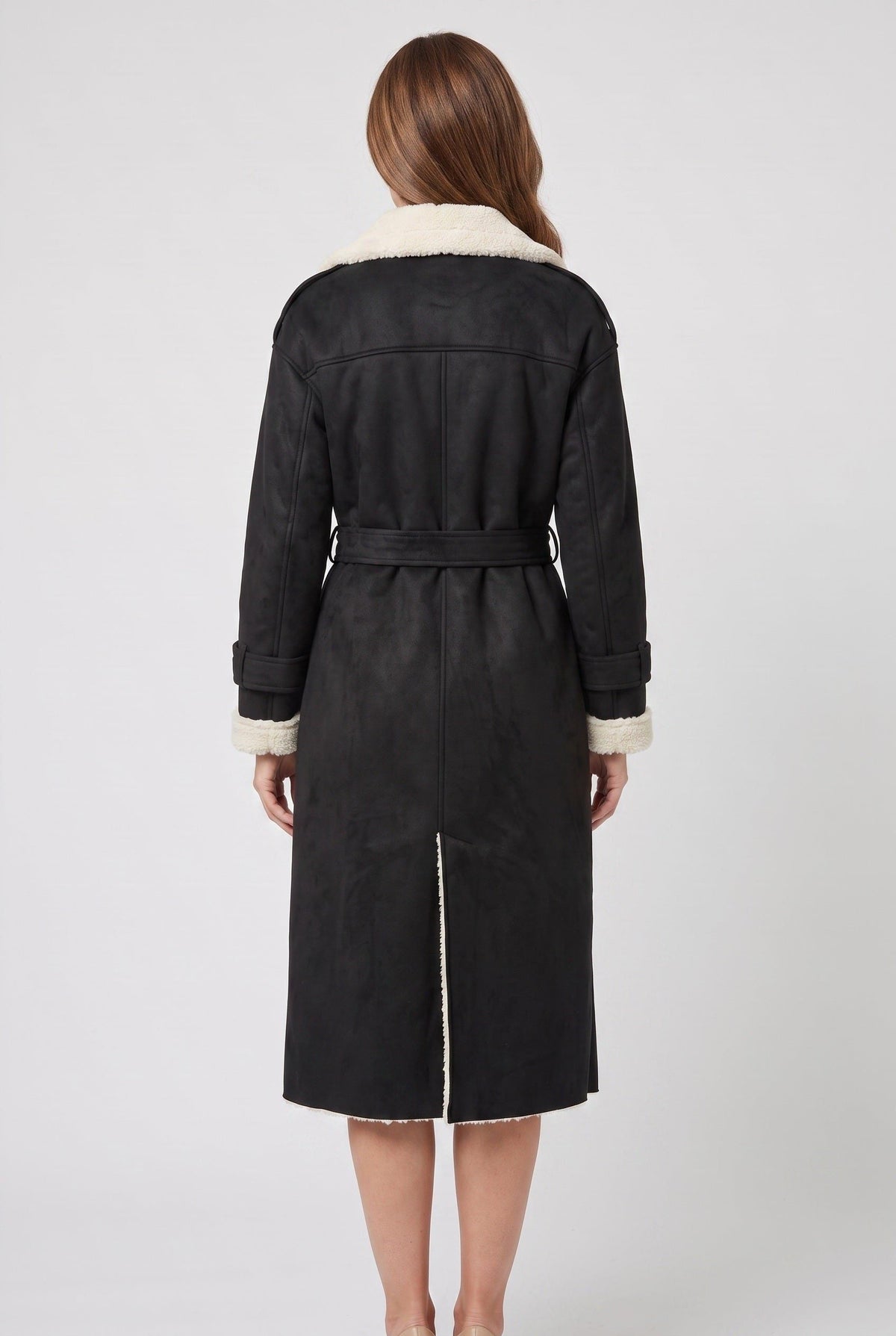 Milena | Longline Aviator Coat with Belt for Women