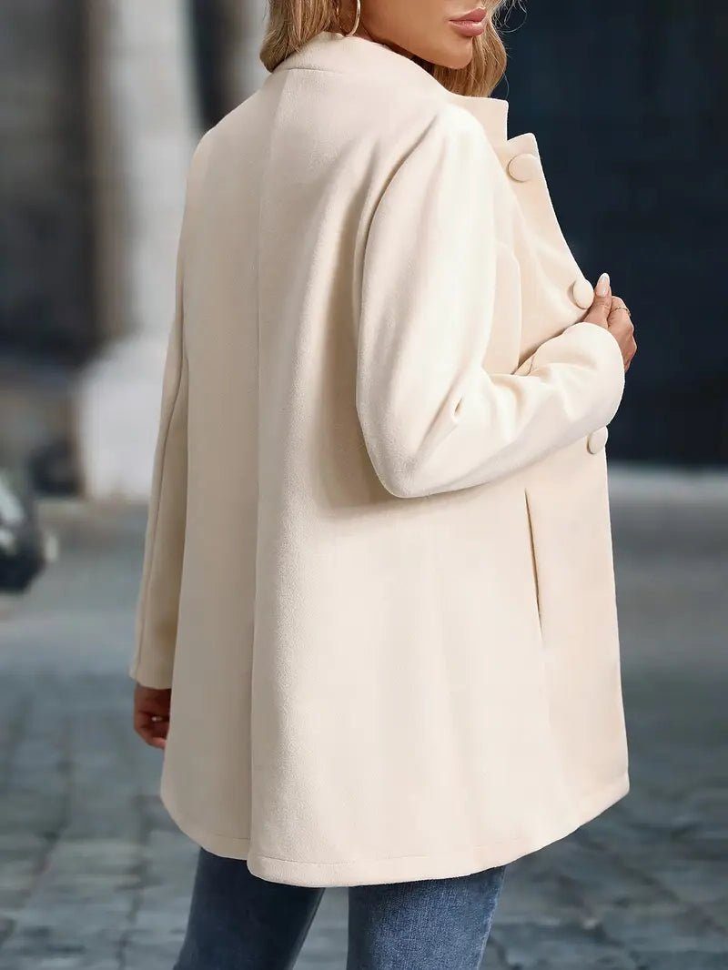 Murielle | Wool Longline Button-Down Coat for Women