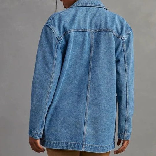 Riane | Denim Longline Blazer for Women