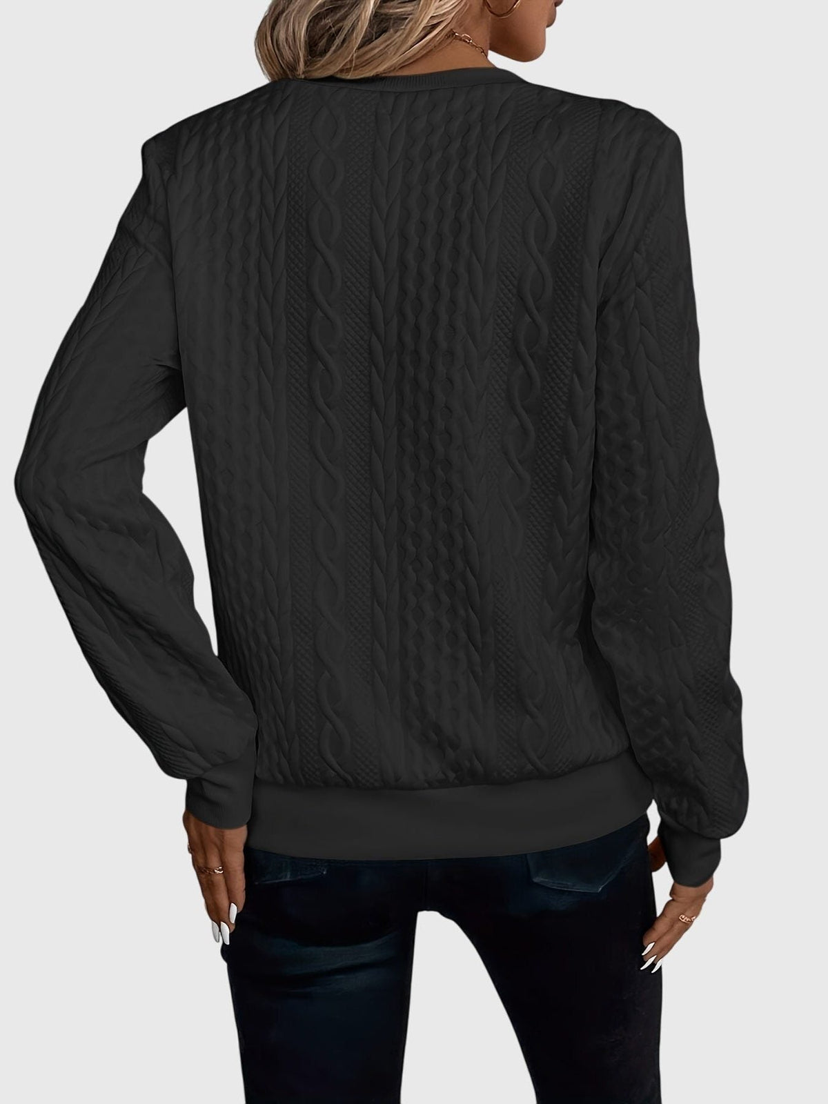 Lyanne | Cable Knit Half-Zip Sweater for Women