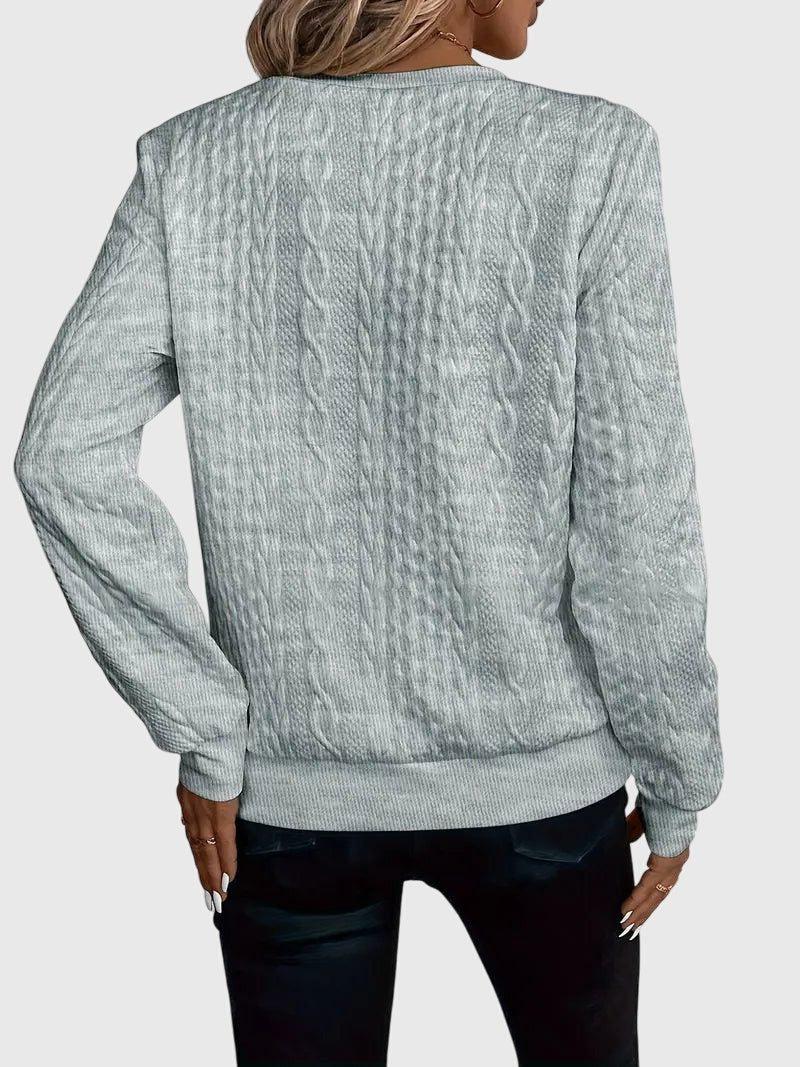 Lyanne | Cable Knit Half-Zip Sweater for Women