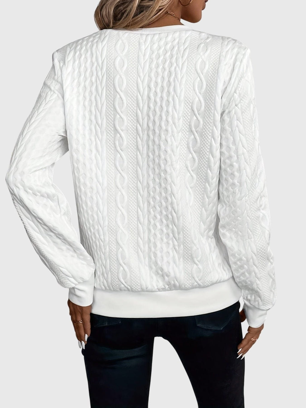 Lyanne | Cable Knit Half-Zip Sweater for Women