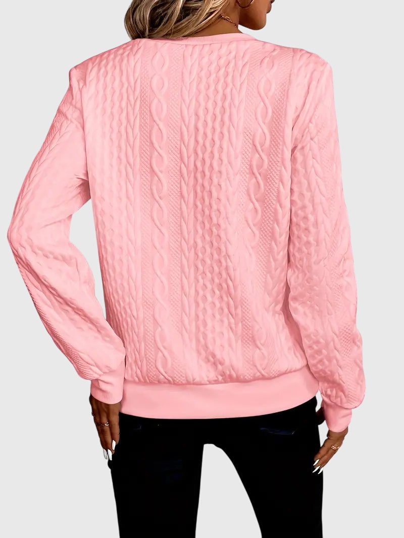 Lyanne | Cable Knit Half-Zip Sweater for Women