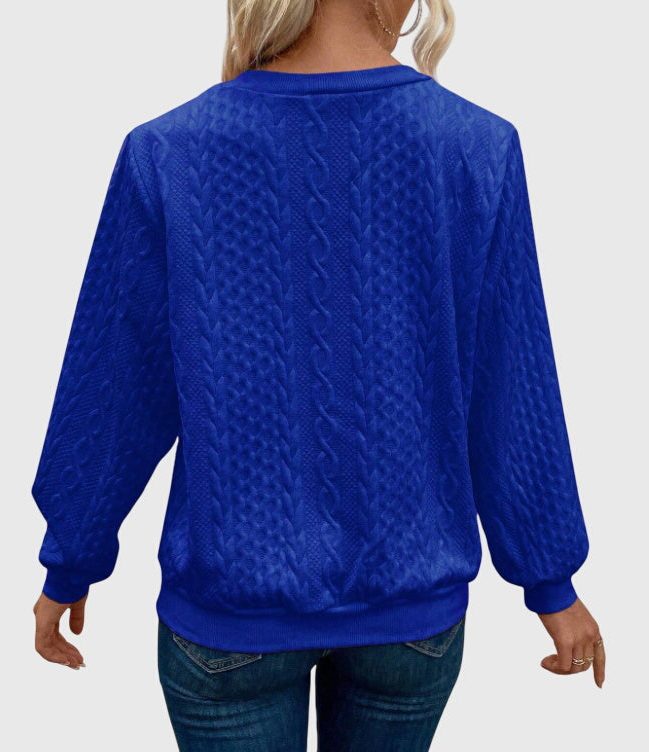 Lyanne | Cable Knit Half-Zip Sweater for Women
