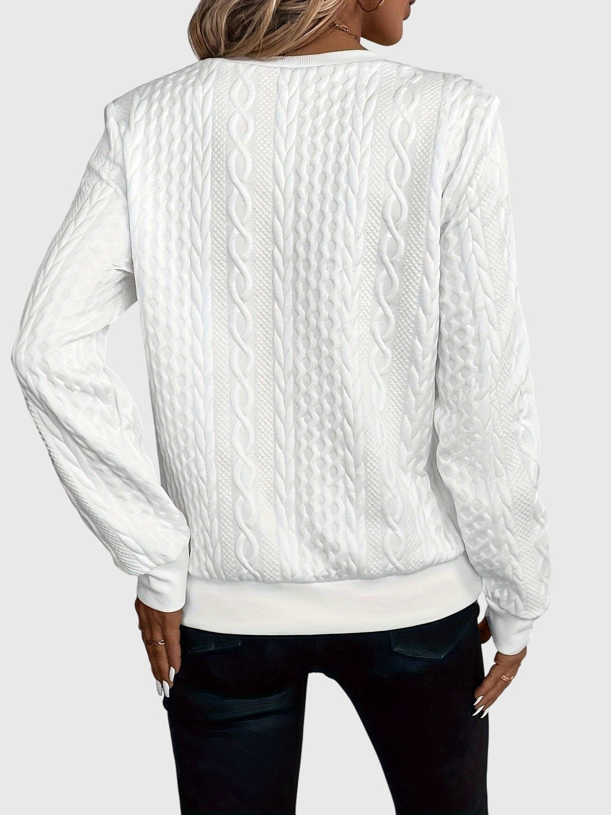 Lyanne | Cable Knit Half-Zip Sweater for Women