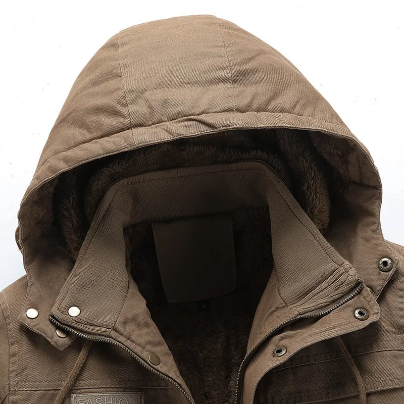 COTTON ZIP FRONT JACKET FOR MEN