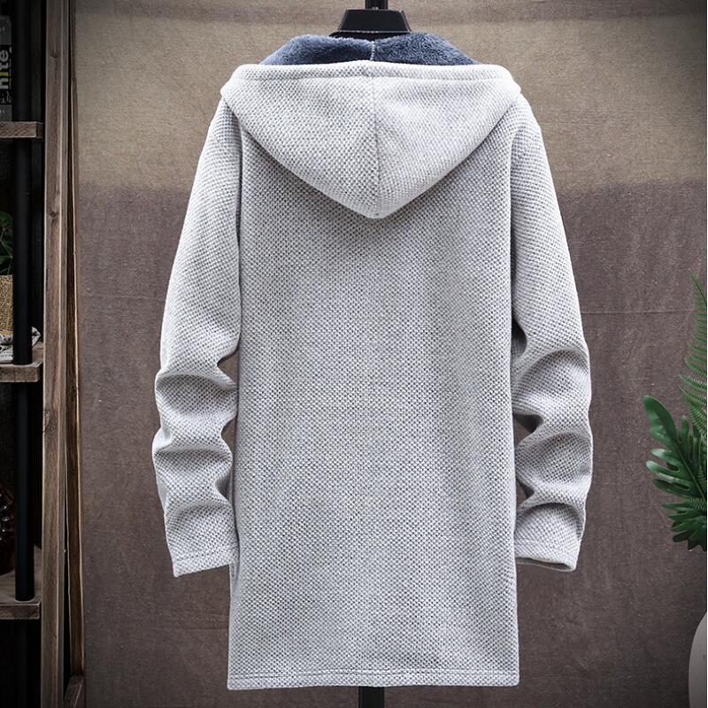 Men's Hooded Longline Jacket, Full-Zip, Drawstring Hood