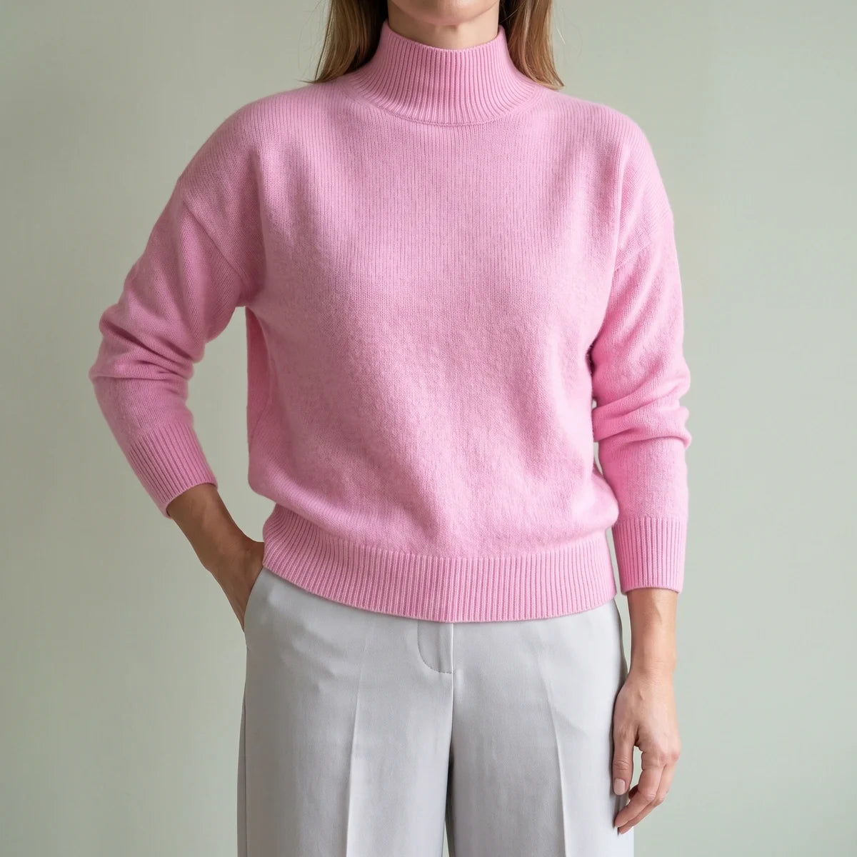 Martina Smooth Knit Mock Neck Relaxed Sweater