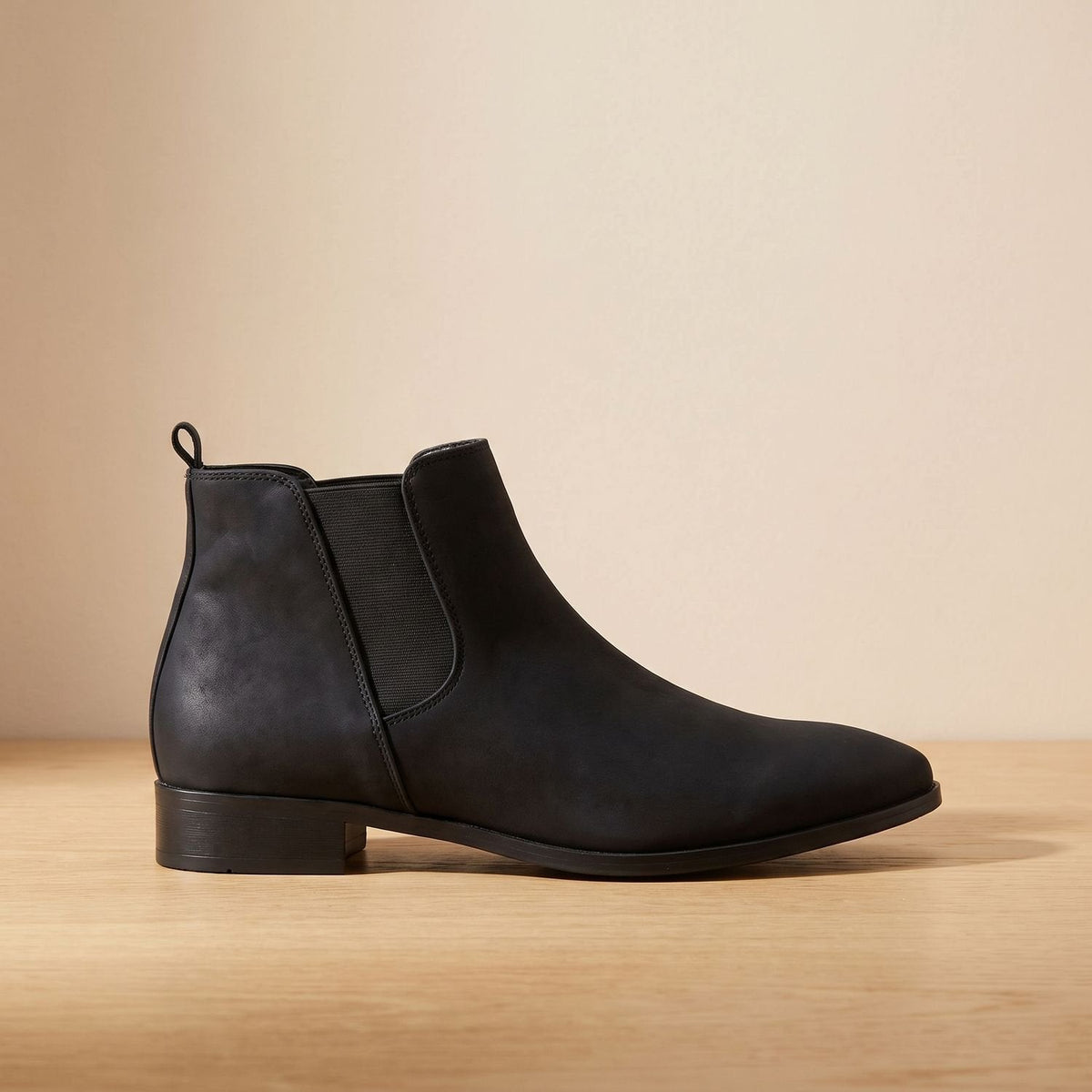 Nathan | Men's Smooth Leather Elastic-Panel Chelsea Boots
