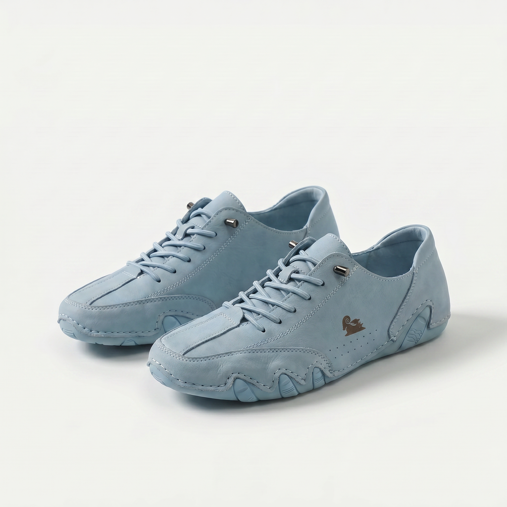 Women's Lace-Up Sneakers, Textured Panels, Chunky Sole
