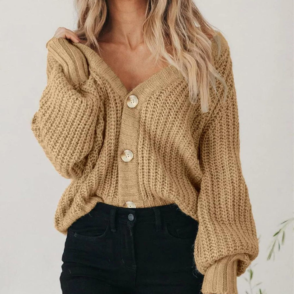 Mirabella | Chunky Knit Cardigan with Buttons for Women