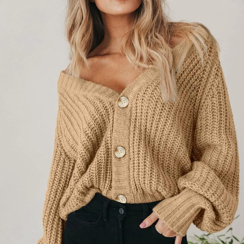 Mirabella | Chunky Knit Cardigan with Buttons for Women