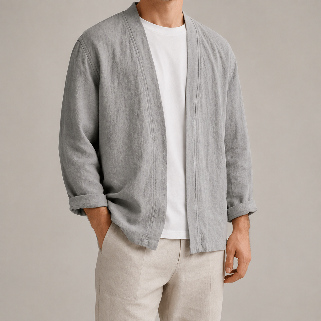 The Parma Open Front Linen Cardigan