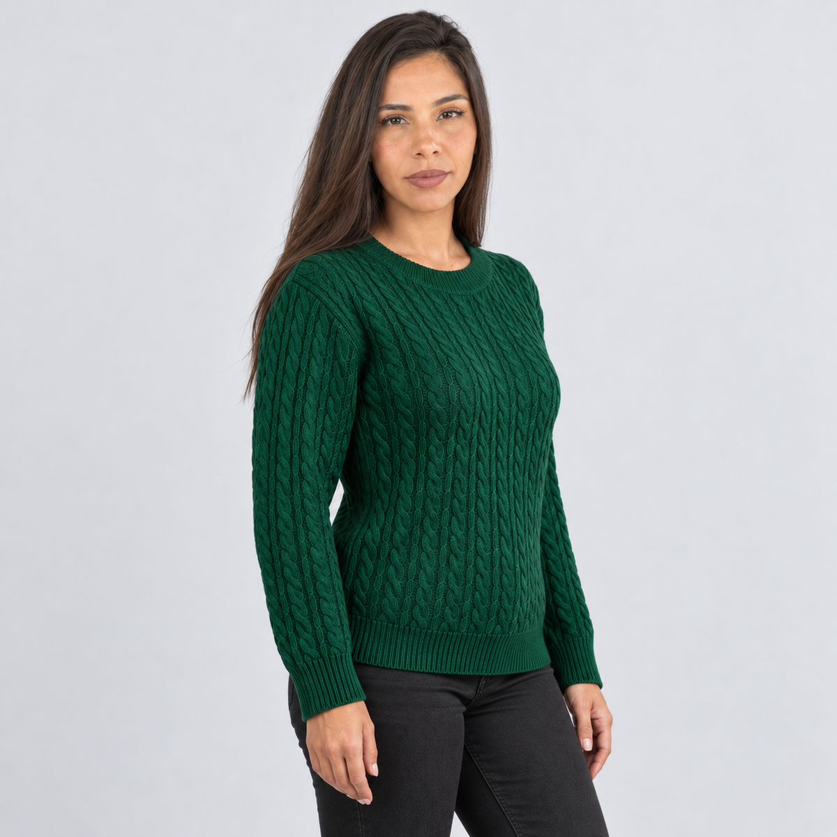 Montarello Women’s Jumper Ribbed Round Neck Sweater