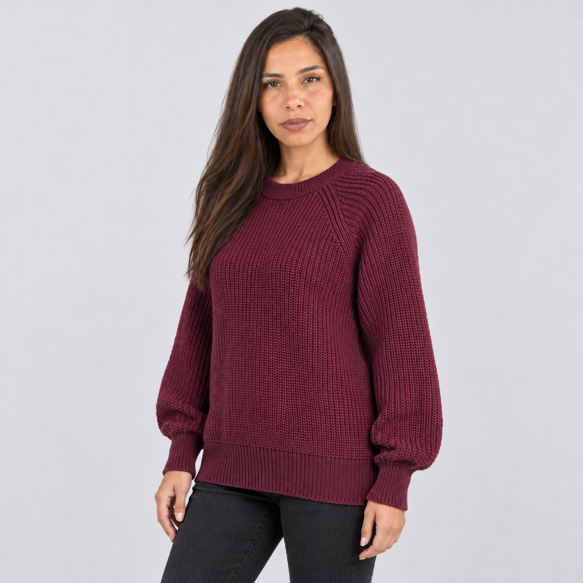 Montarello Women’s Jumper Cable Knit Oversized Sweater