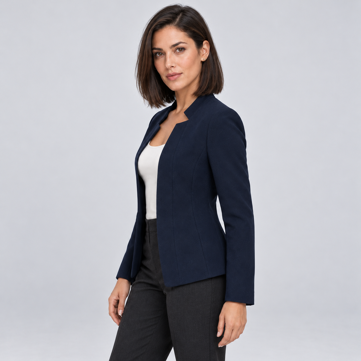 Montarello Women's Open Front Longline Blazer