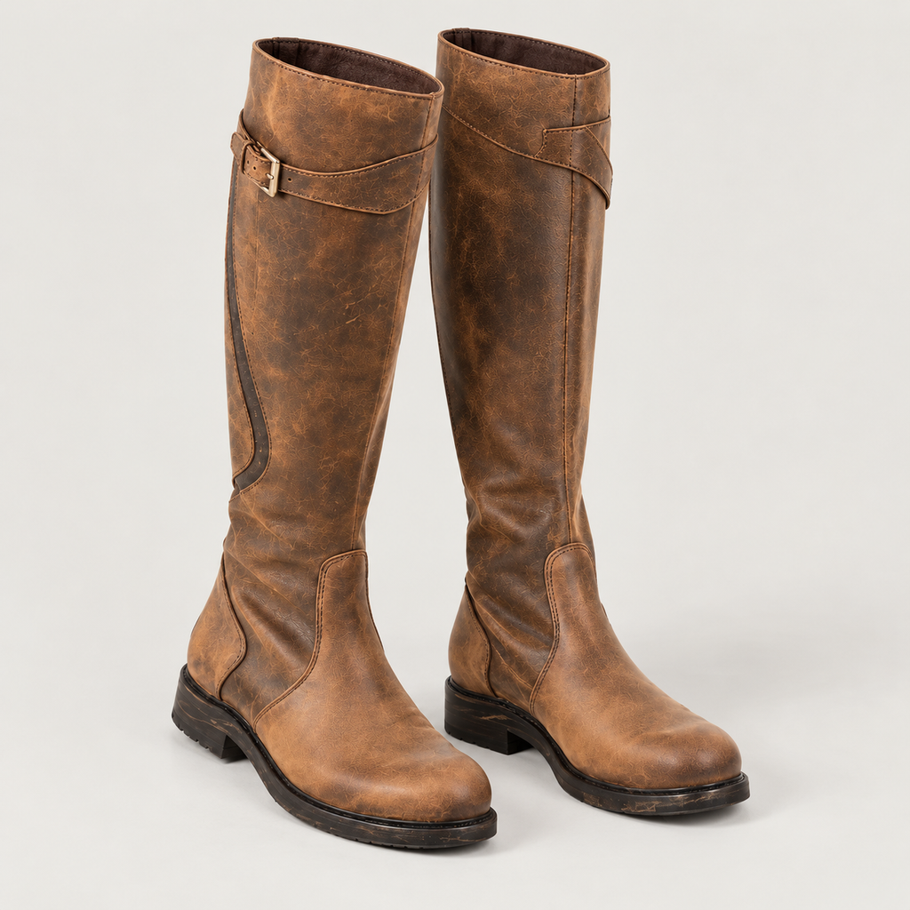 Montarello Women's Boots Knee High Waterproof Adjustable Strap