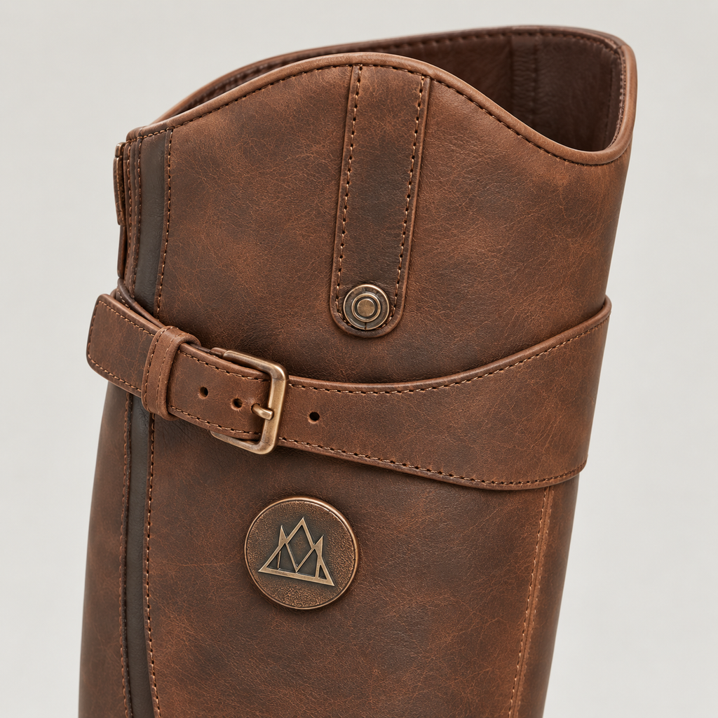 Montarello Women's Boots Knee High Waterproof Adjustable Strap