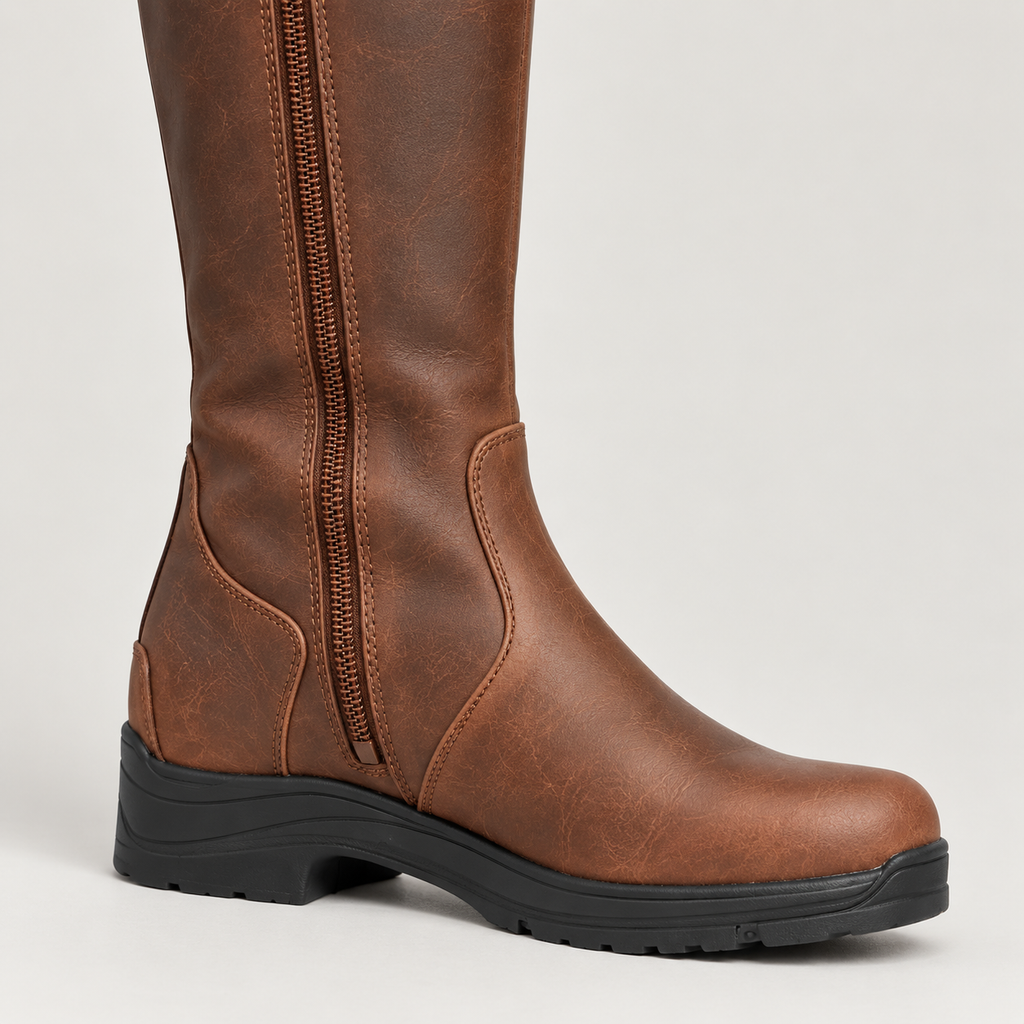 Montarello Women's Boots Knee High Waterproof Adjustable Strap