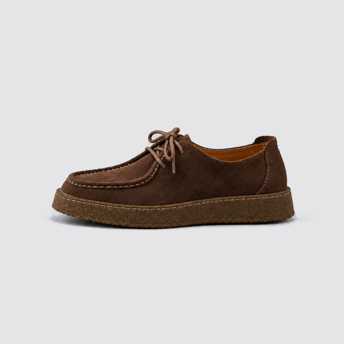 Montarello Men's Moccasin Shoes Suede-Look Crepe Sole