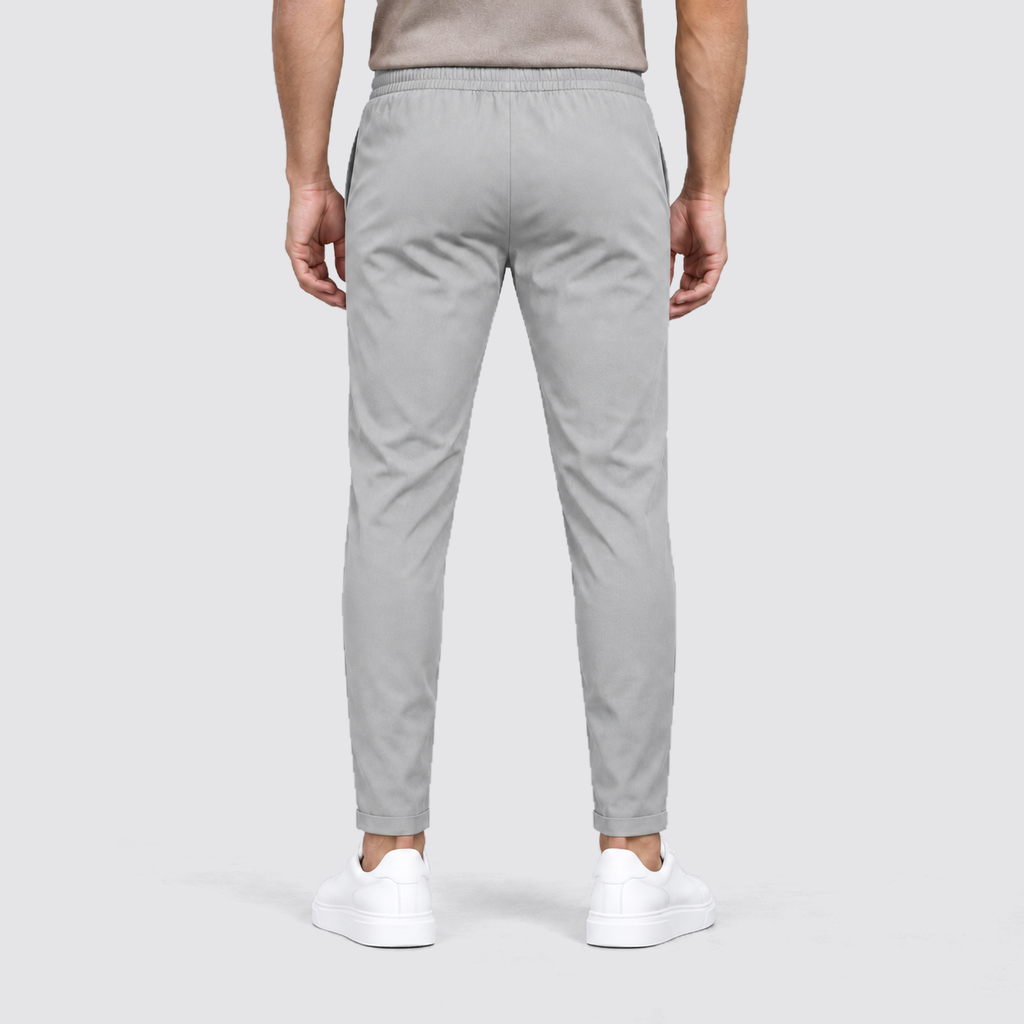 Montarello Men's Slim Fit Drawstring Trousers with Tapered Leg