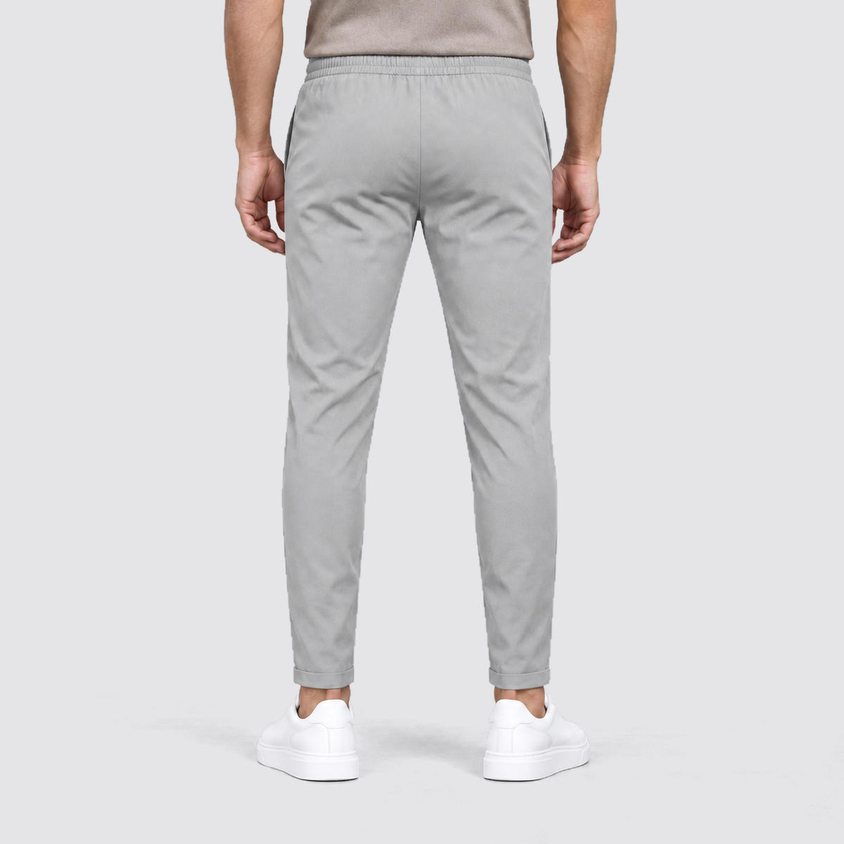Montarello Men's Slim Fit Drawstring Trousers with Tapered Leg
