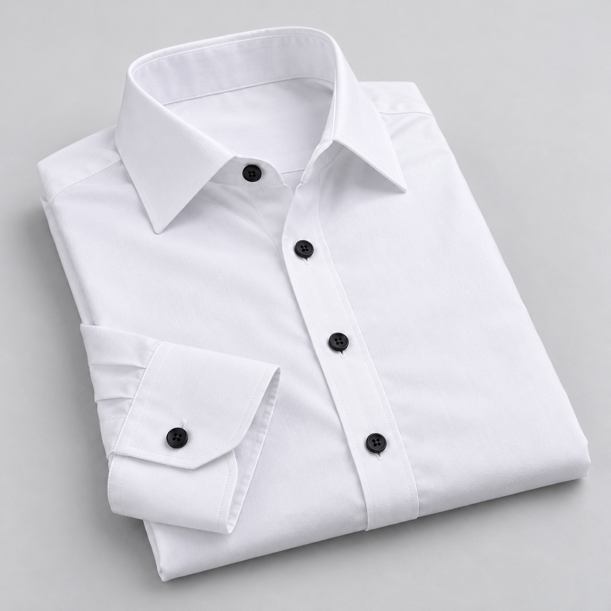 Montarello Men's Wrinkle-Free Formal Shirt with Point Collar