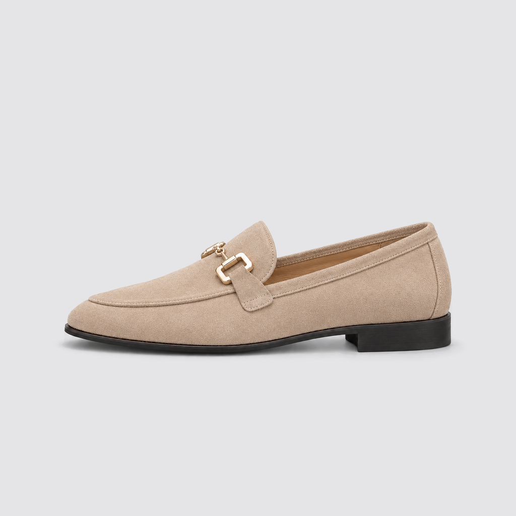 Montarello Men's Suede-Look Horsebit Slip-On Loafers