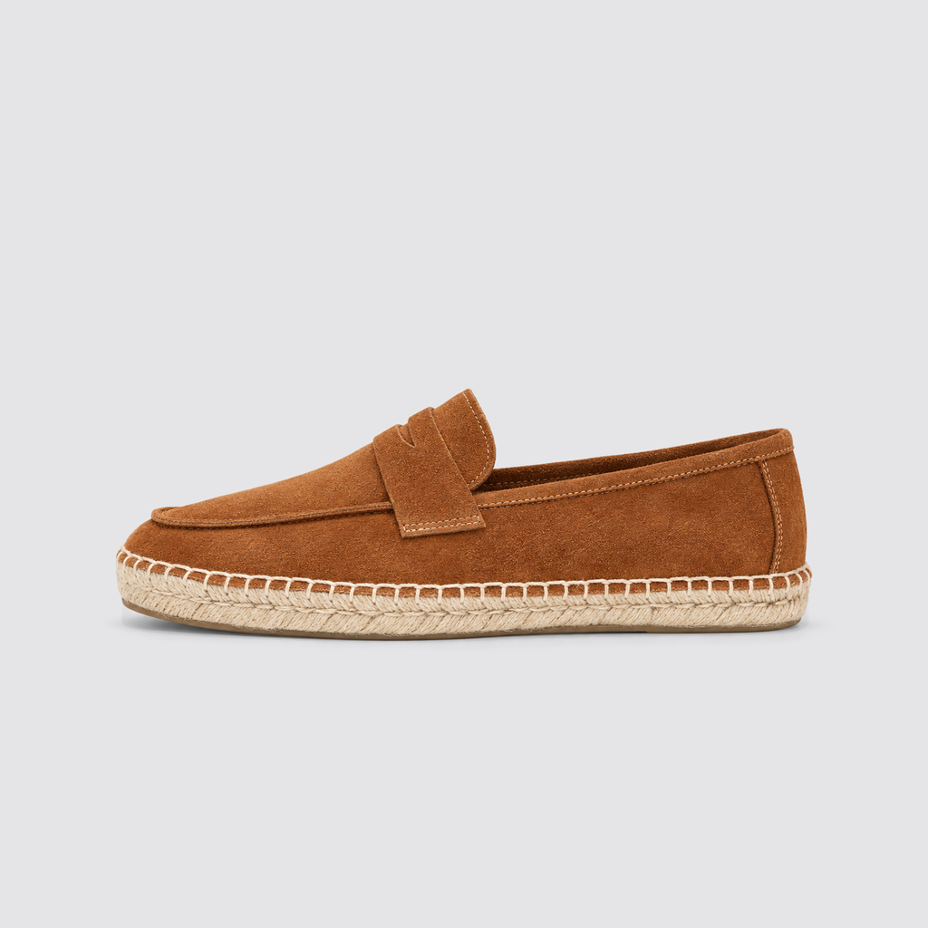 Montarello Men's Suede-Look Slip-On Espadrille Holiday Loafers