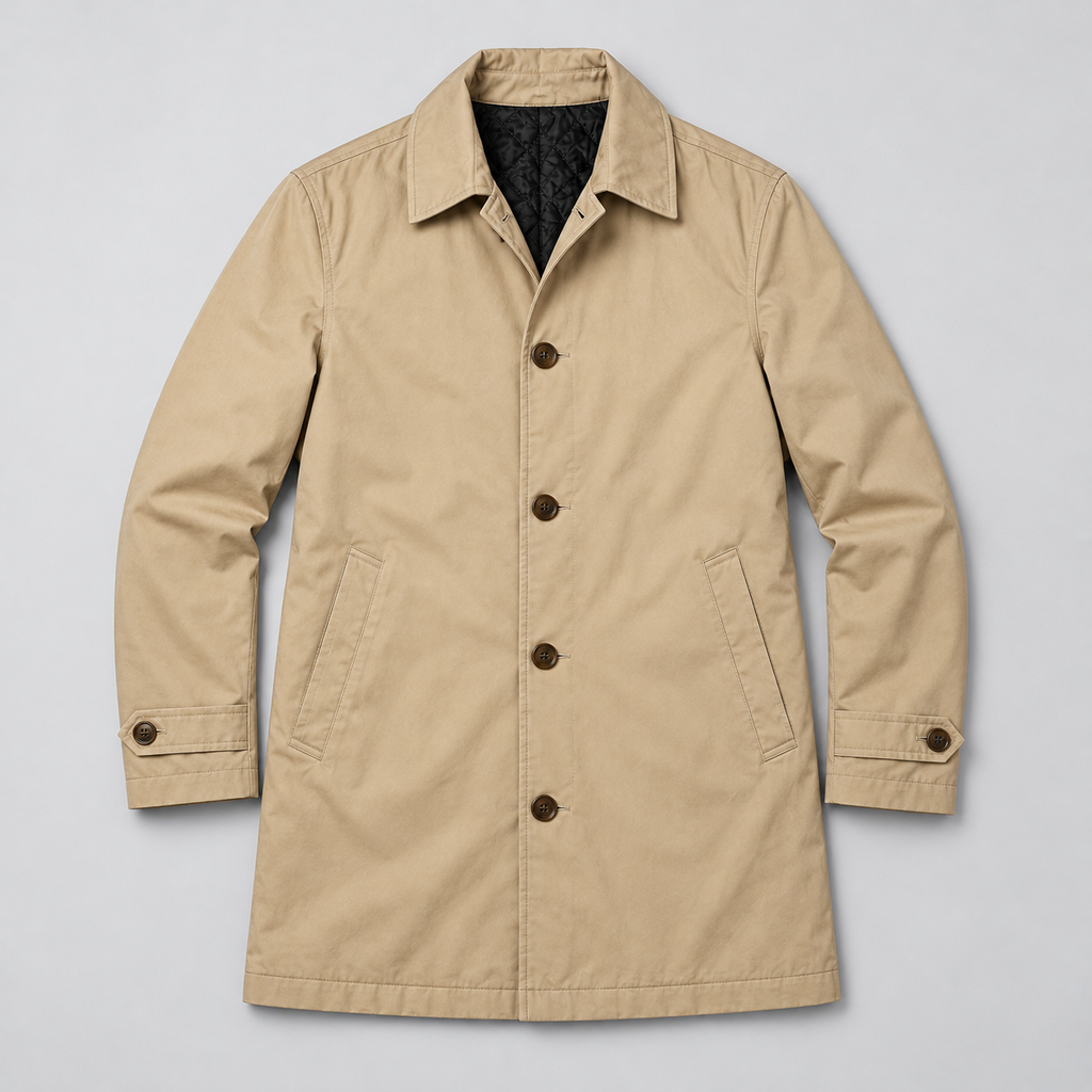 Montarello Men's Coat Tailored Longline Button Front