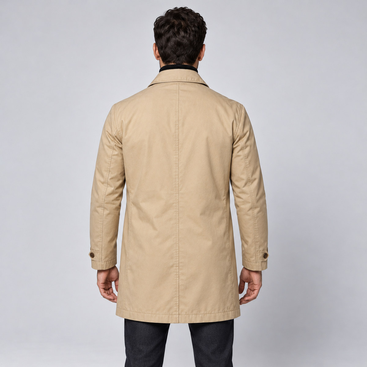 Montarello Men's Coat Tailored Longline Button Front