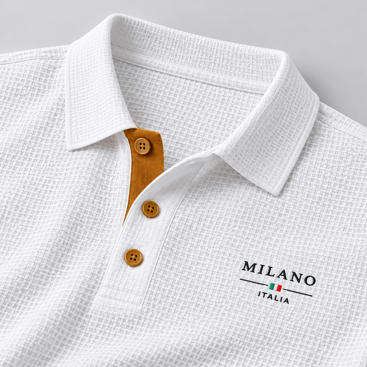 Montarello Men's Textured Short-Sleeve Polo Shirt
