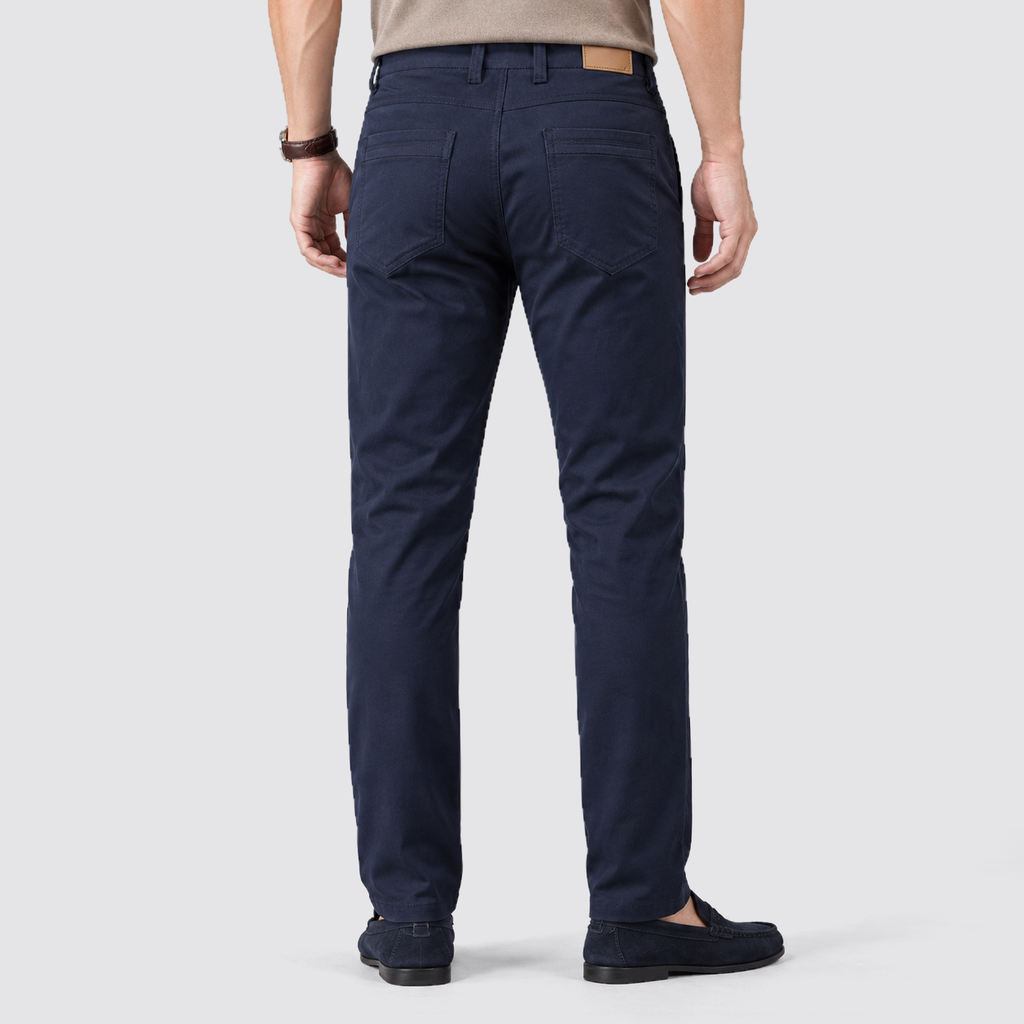 Montarello Men's Slim Fit Work Trousers with Straight Leg